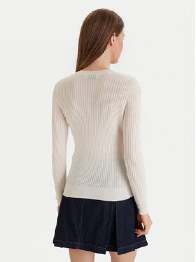 Lacoste Kardigan AF4141 Écru Slim Fit