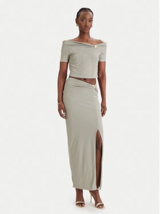 Guess Spódnica maxi W6GD15 K2936 Khaki Slim Fit