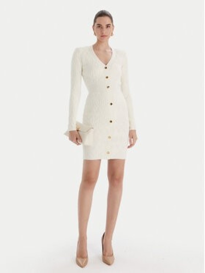 Marciano Guess Sukienka 5BGK04 5661Z Écru Slim Fit