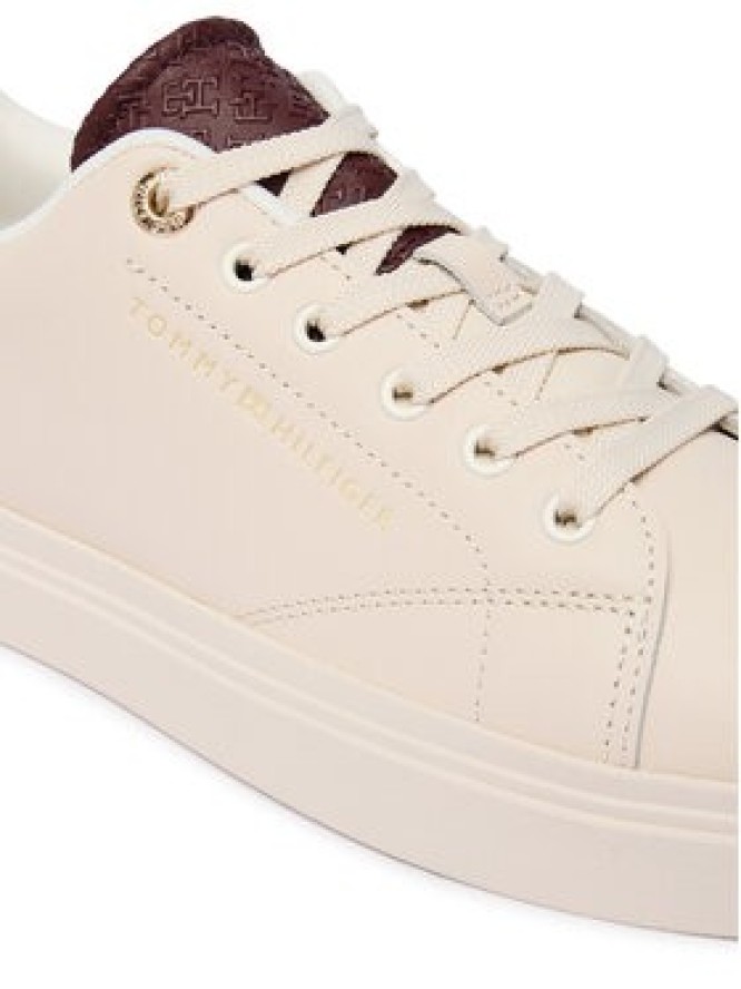 Tommy Hilfiger Sneakersy Th Feminine Cupsole Monogram FW0FW09606 Kremowy