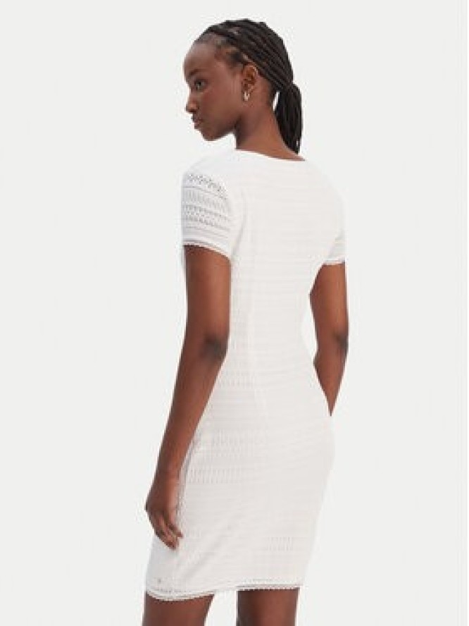 Guess Sukienka codzienna W6GK15 K2950 Biały Slim Fit