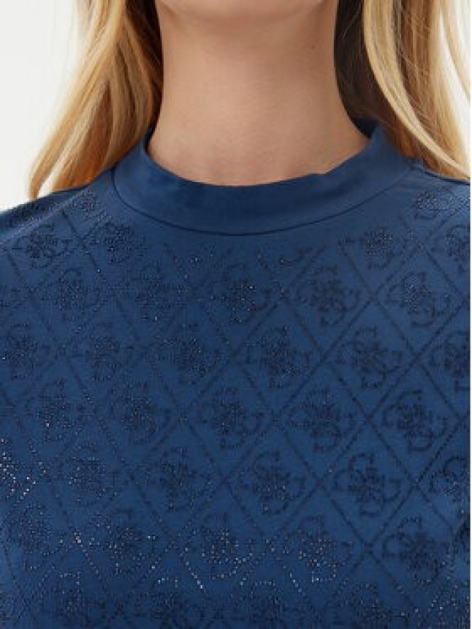 Guess T-Shirt W4BI26 J1314 Granatowy Slim Fit