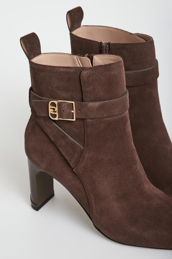 Botki zamszowe na obcasie LIU JO