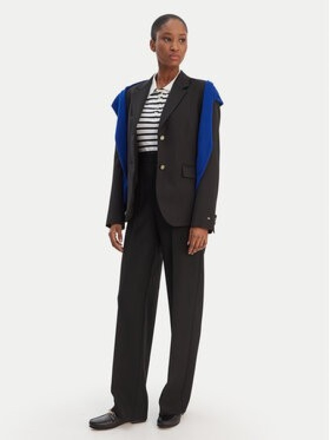 Tommy Hilfiger Spodnie materiałowe WW0WW47799 Czarny Straight Fit