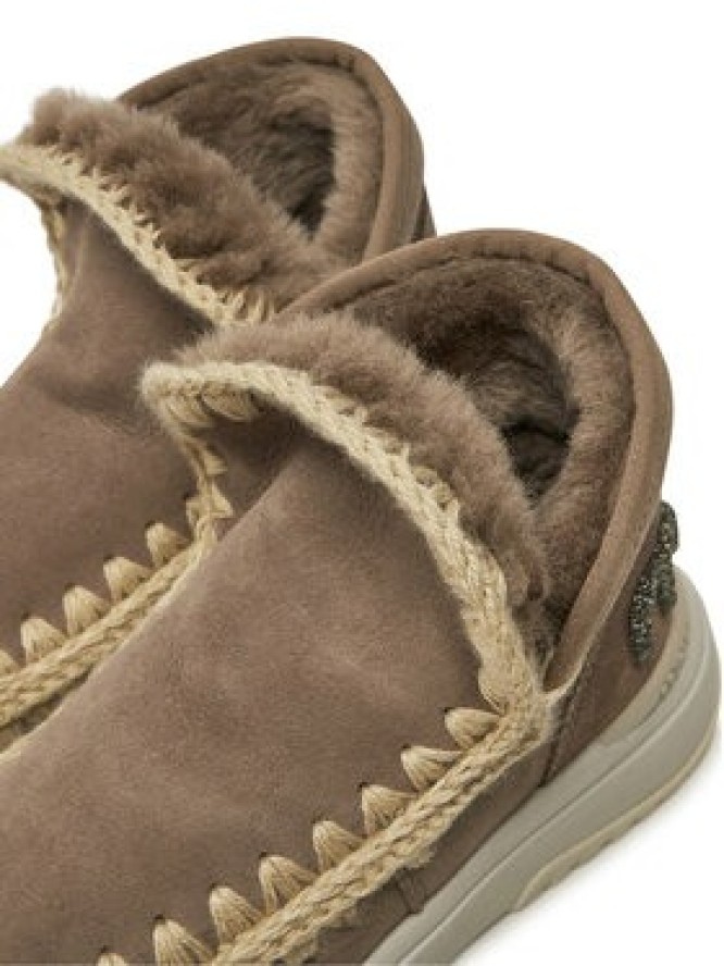 Mou Śniegowce Eskimo Jogger Glitter Logo FW421001A Brązowy