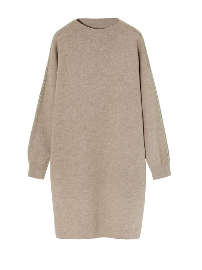 TATUUM Sukienka dzianinowa w kolorze beżowym rozmiar: XXL