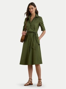 LAUREN RALPH LAUREN Sukienka koszulowa 200748950014 Zielony Regular Fit