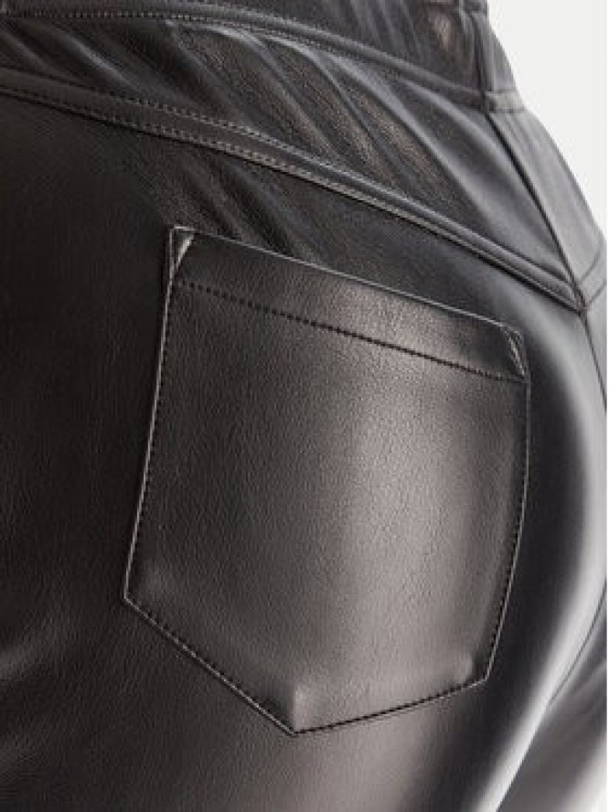 PINKO Spodnie z imitacji skóry Panelle 105375 A2P5 Czarny Slim Fit
