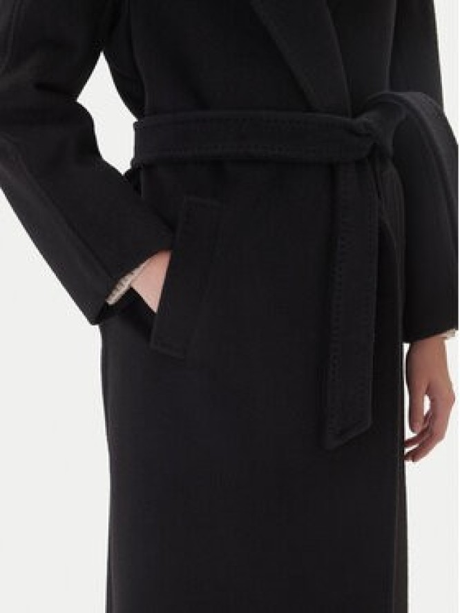Weekend Max Mara Płaszcz wełniany Tempera 2525016082 Czarny Regular Fit