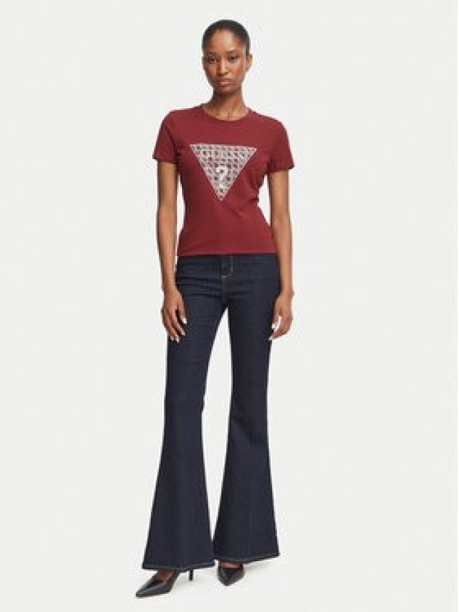 Guess T-Shirt W6BI61 K7948 Bordowy Regular Fit