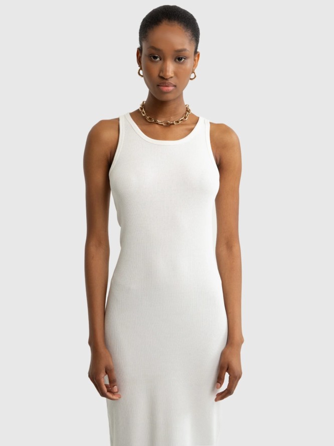 Sukienka damska midi biała Maxinassara 100