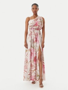 Rinascimento Sukienka wieczorowa CFC0019854002 Beżowy Regular Fit