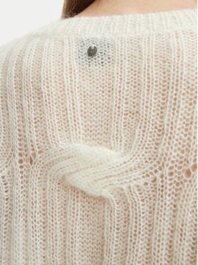 BOSS Sweter 50569870 Kremowy Relaxed Fit