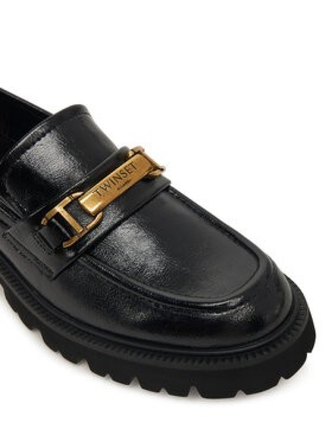 TWINSET Loafersy 252TGT080 Czarny