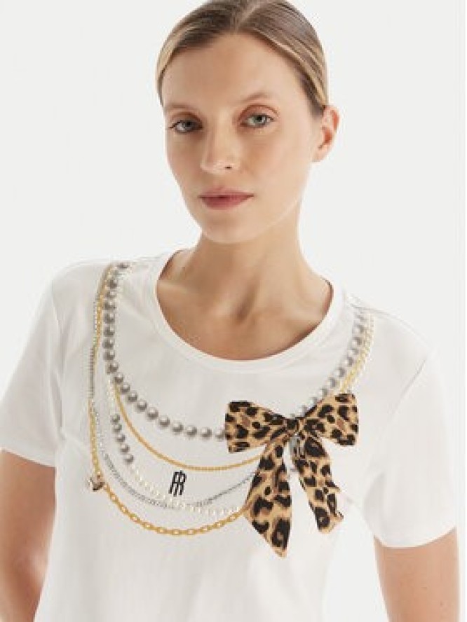 Fracomina T-Shirt FR25WT3004J40108 Biały Regular Fit