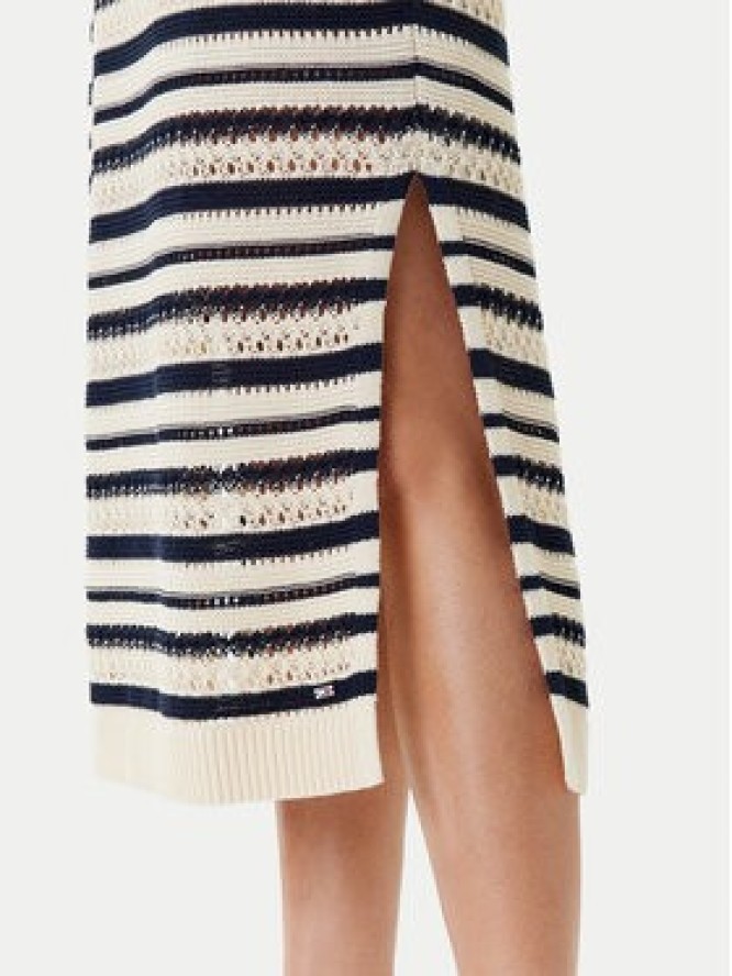 Tommy Hilfiger Sukienka dzianinowa WW0WW45649 Beżowy Slim Fit