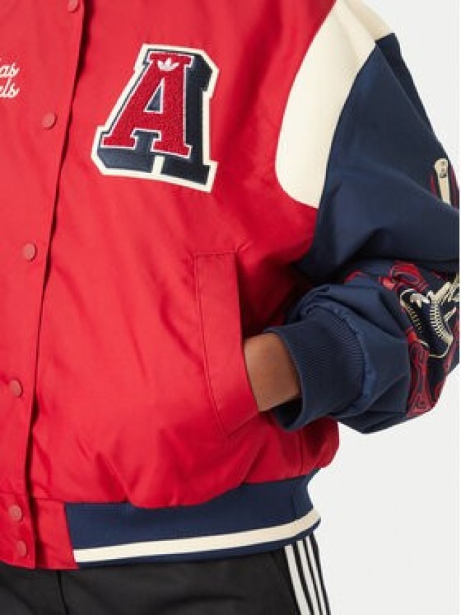 adidas Kurtka bomber KR7030 Czerwony Loose Fit