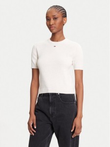 Tommy Jeans Sweter Essential DW0DW19336 Beżowy Regular Fit