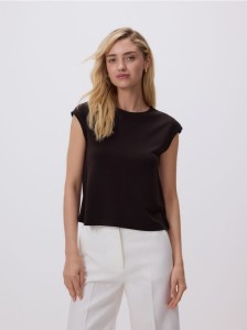 Top z modalem - ciemnobrązowy