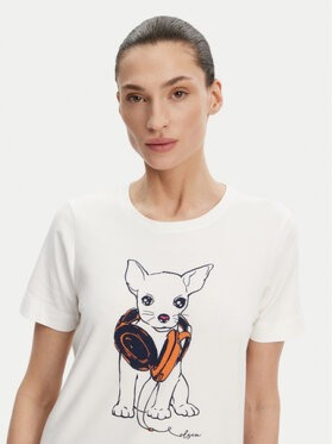 Olsen T-Shirt 11105029 Biały Slim Fit