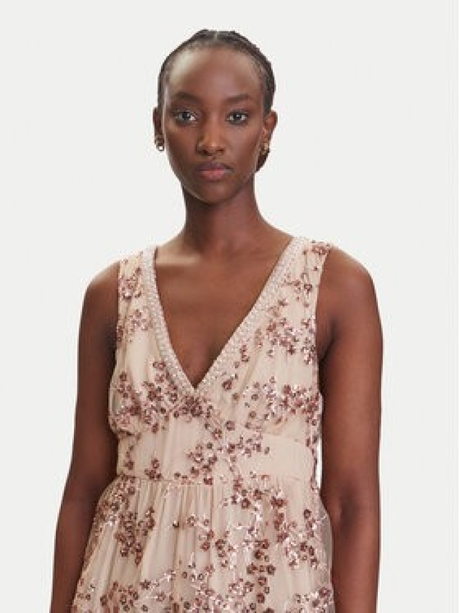 Dixie Sukienka koktajlowa Dixie5 A606W024A Beżowy Regular Fit