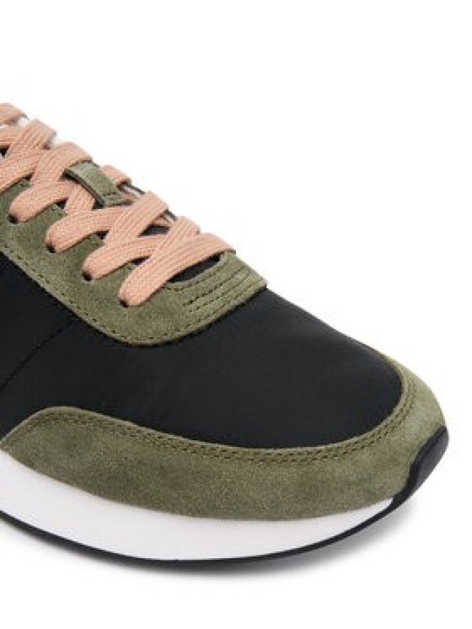 Calvin Klein Sneakersy Retro Runner Lace Up Nylon Mg YW0YW01990 Czarny