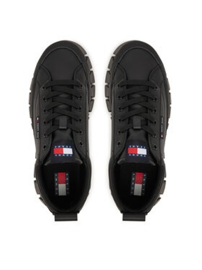 Tommy Jeans Sneakersy Tjw Vulc Flatform Leather EN0EN03008 Czarny