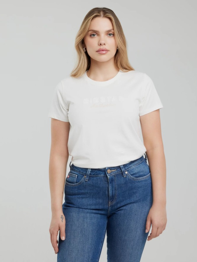 Koszulka damska z logo BIG STAR z kolekcji Authentic biała Della 100