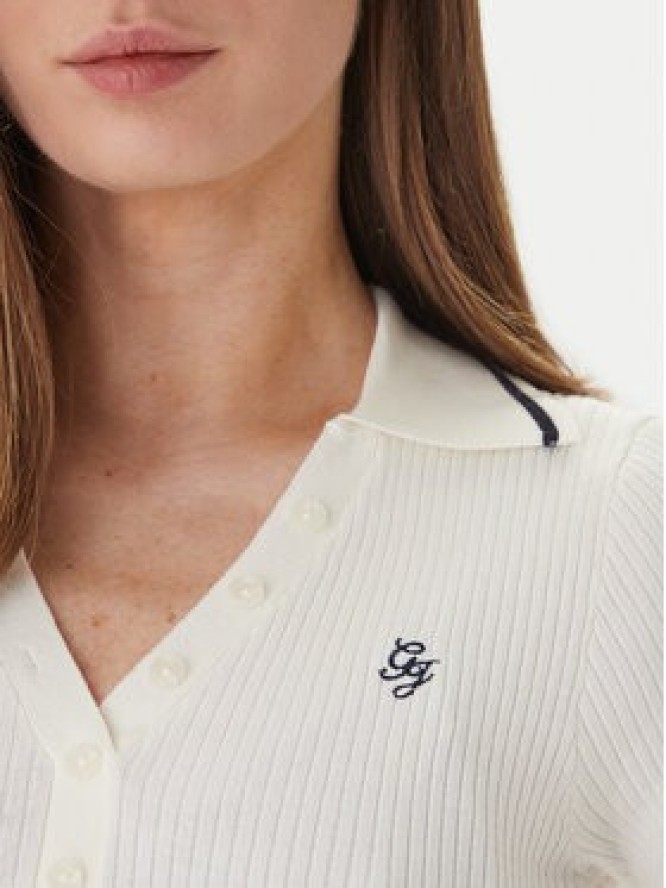 Guess Jeans Sweter W6GRZ1 Z3P32 Écru Slim Fit