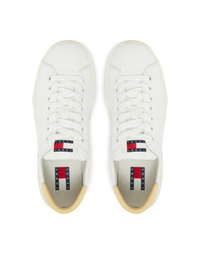 Tommy Jeans Sneakersy Tjw Flatform Canvas Sneaker EN0EN02792 Écru