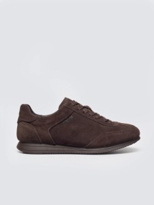 sneakersy damskie ze skóry naturalnej zamszowej brązowe tt274226 804