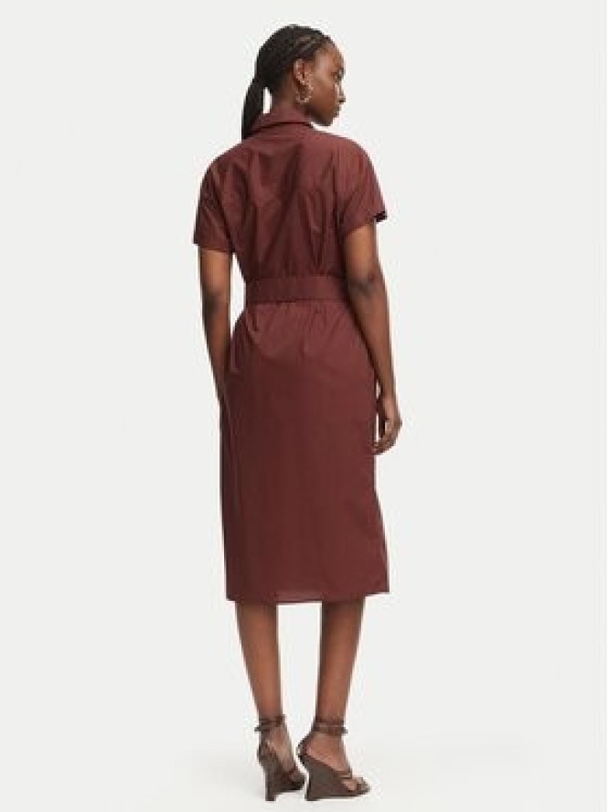 Patrizia Pepe Sukienka koszulowa 2A3067/A9B9-B887 Brązowy ciemny Regular Fit