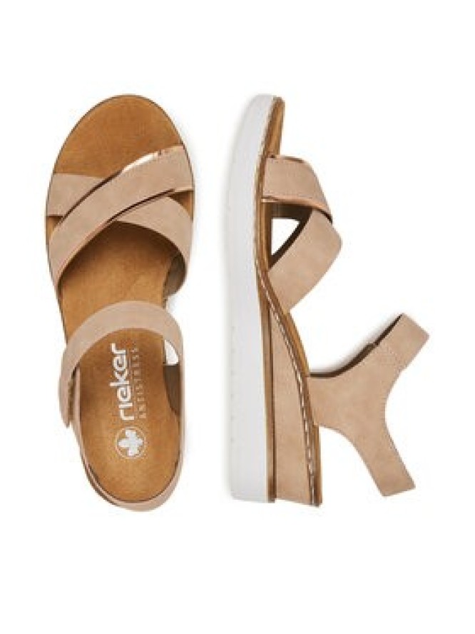 Rieker Sandały V38G9-31 Różowy