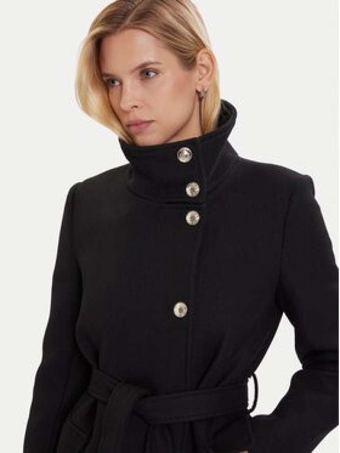 Morgan Płaszcz wełniany 242-GALOUA Czarny Regular Fit