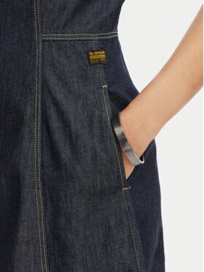G-Star Raw Sukienka jeansowa D29077-D539 Granatowy Regular Fit