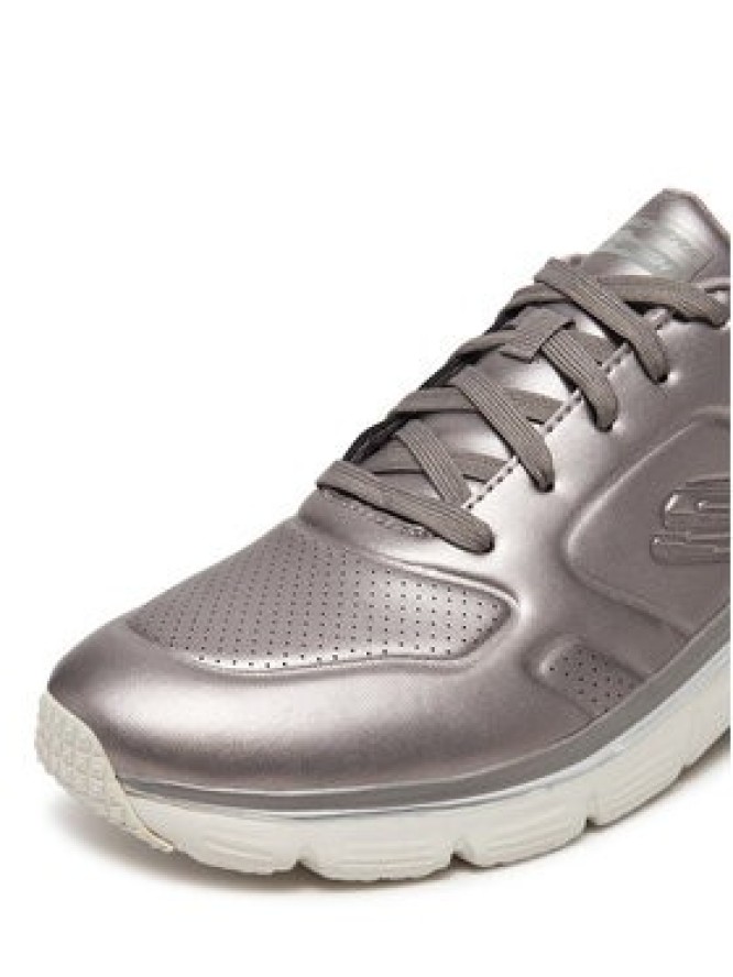 Skechers Sneakersy FASHION FIT - GLOW UP 149749 PEW Srebrny