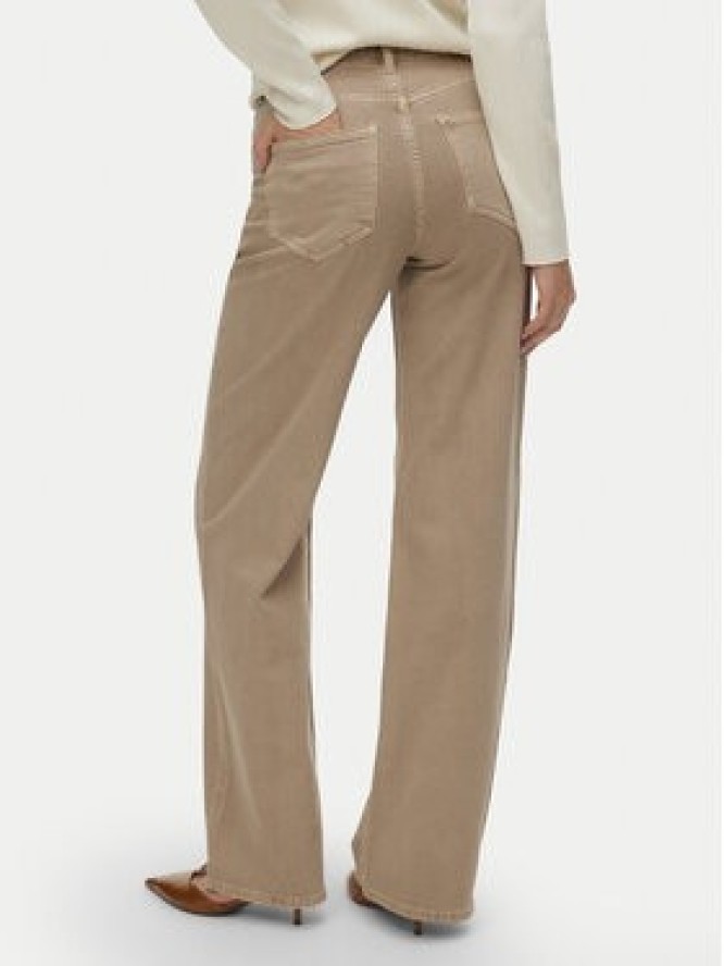 Vero Moda Jeansy Tessa 10288257 Beżowy Wide Leg