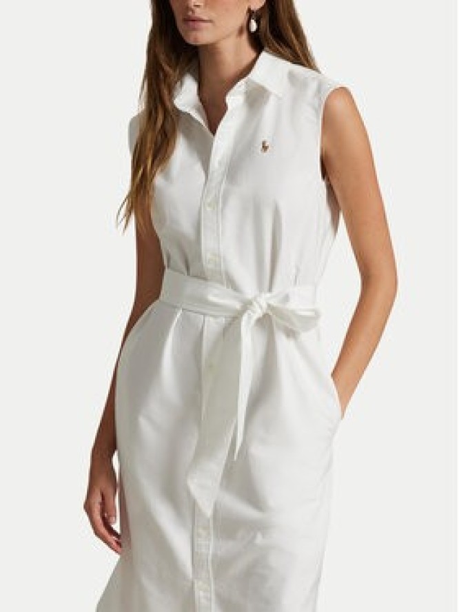 Polo Ralph Lauren Sukienka koszulowa 211965853001 Biały Regular Fit