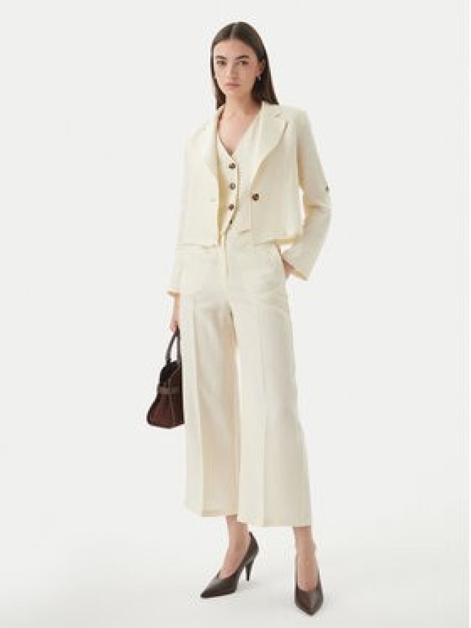 Marella Marynarka Papiro 2615041042 Écru Regular Fit