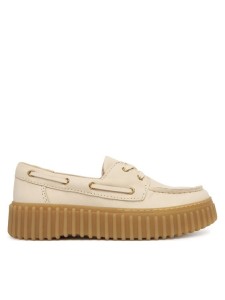Clarks Półbuty Torhill Boat 26186302 Écru