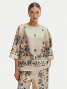 Weekend Max Mara Bluzka Samba 2615111062 Écru Loose Fit