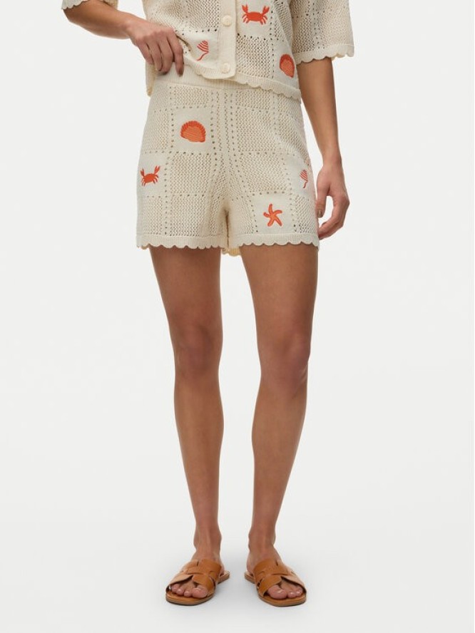 Vero Moda Szorty materiałowe Esmey 10350992 Beżowy jasny Regular Fit