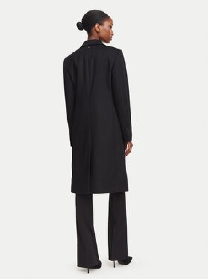 BOSS Płaszcz wełniany 50574982 Czarny Regular Fit