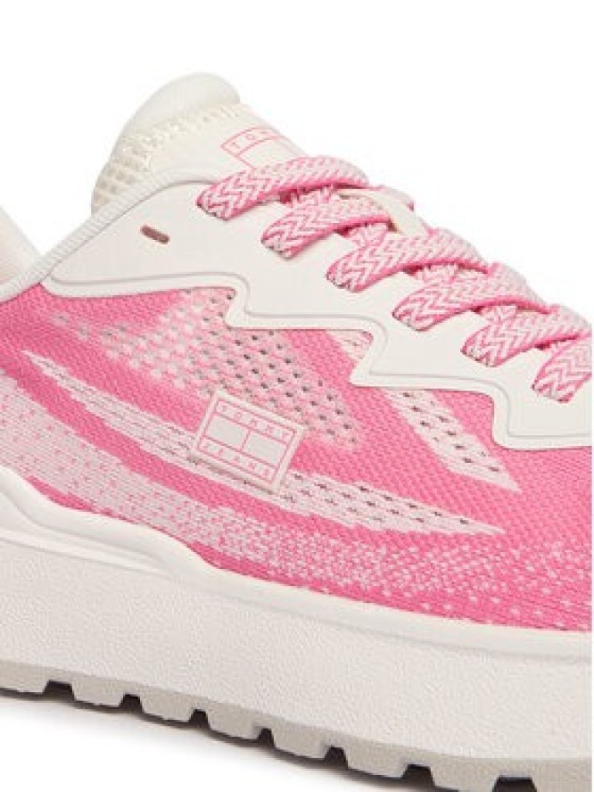 Tommy Jeans Sneakersy Tjw Sporty Knit Runner EN02962 Écru