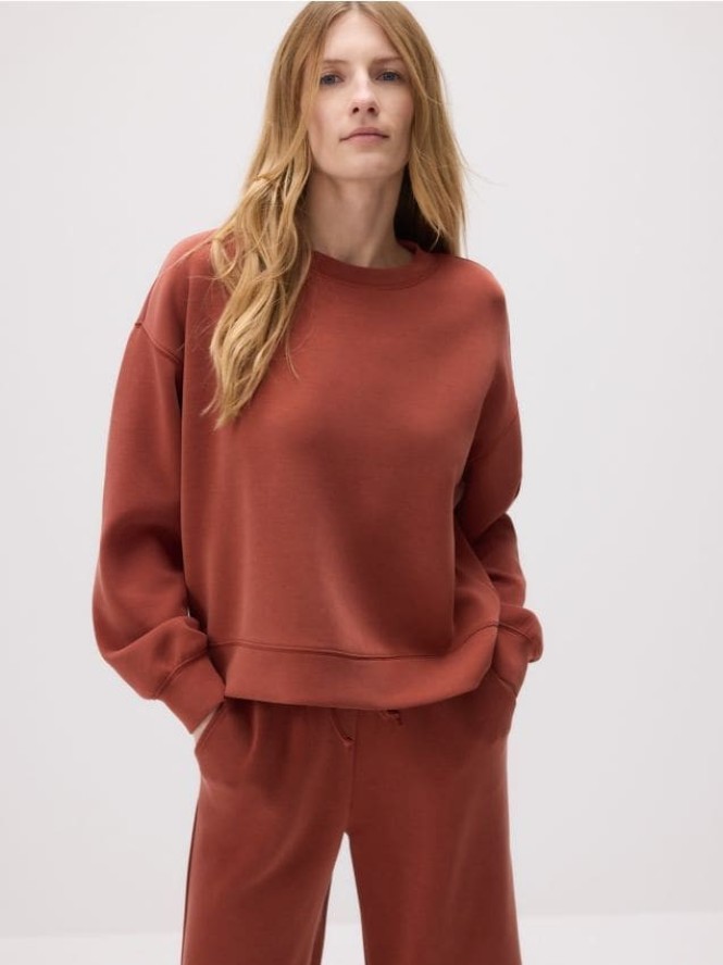 Bluza z dodatkiem modalu - miedziany