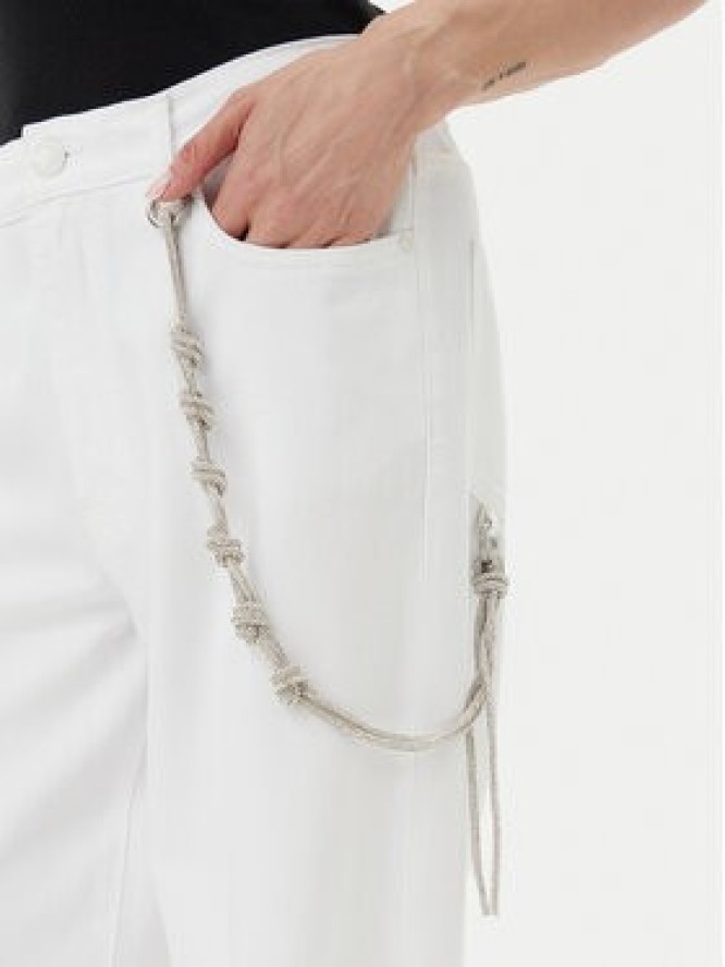 PINKO Jeansy 104601 A2DO Biały Relaxed Fit