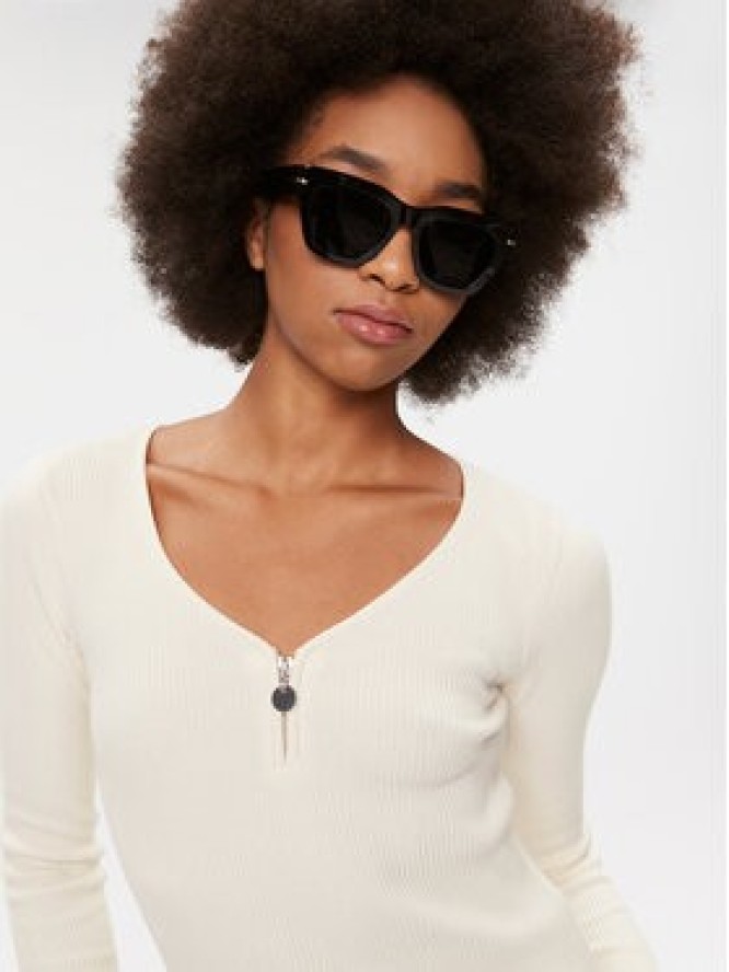 Morgan Bluzka 232-MBANZA Écru Slim Fit