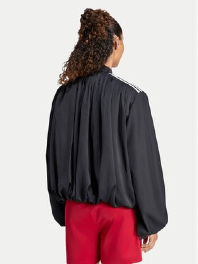 adidas Bluza Satin Pleated Track Top LG4081 Czarny Relaxed Fit