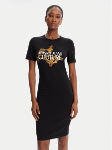 Versace Jeans Couture Sukienka codzienna 79HAOE06 CJ02E Czarny Regular Fit