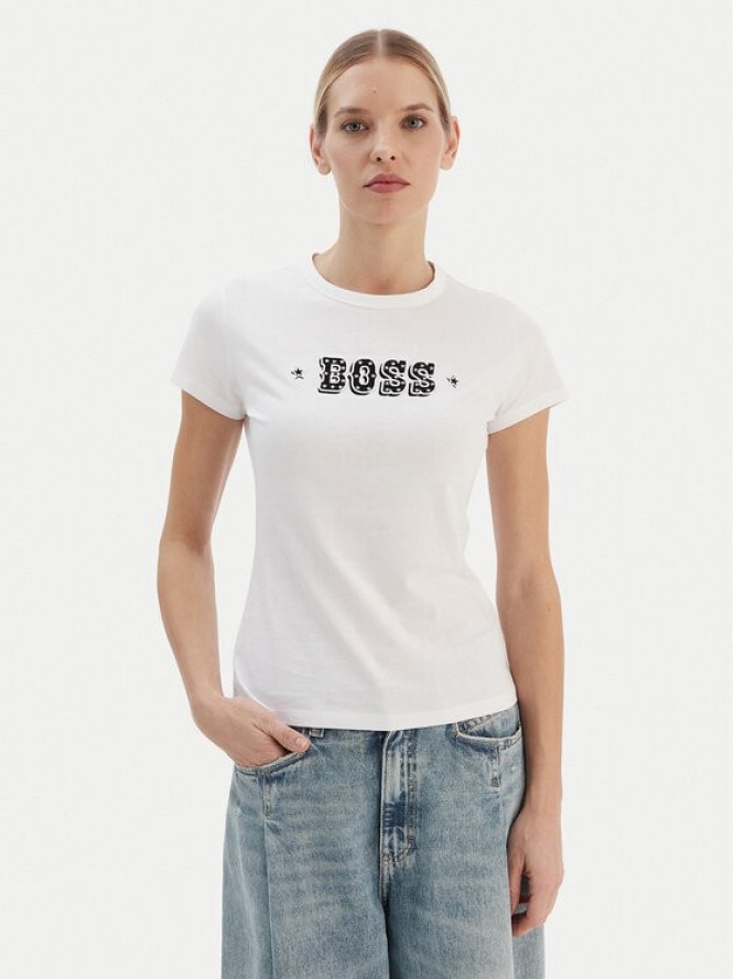 BOSS T-Shirt Endora 50545287 Biały Regular Fit